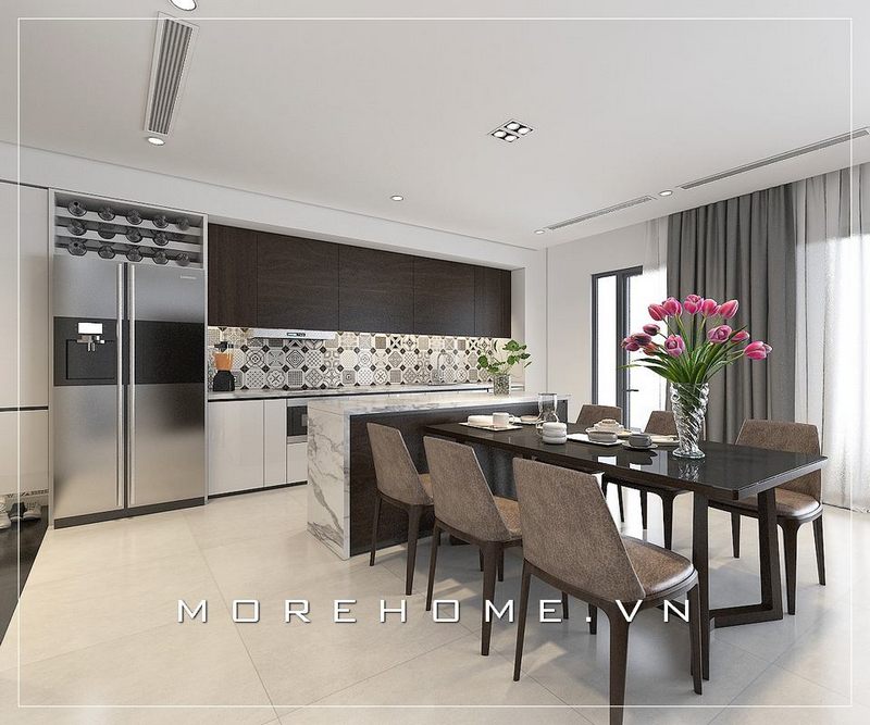 Mẫu bàn ăn gỗ tự nhiên cao cấp, thiết kế bộ 6 ghế sang trọng và hiện đại cho bữa cơm gia đình